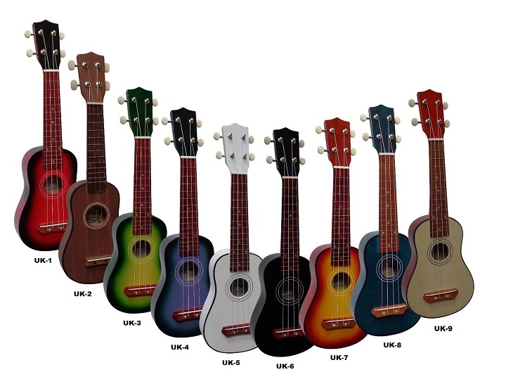 Sopránové ukulele - různé barvy