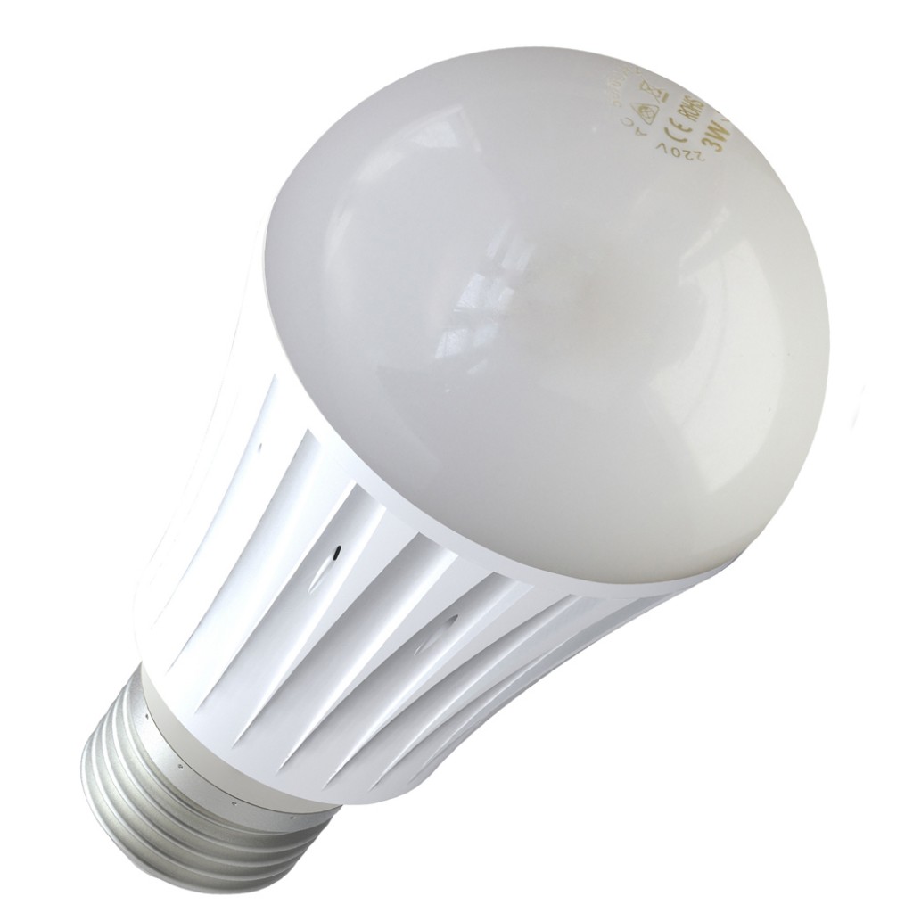 1x LED žárovka 3W, E27/230V, teplá bílá