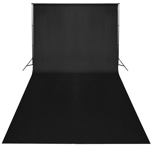 Polypropylenové fotografické černé pozadí 6x3 m