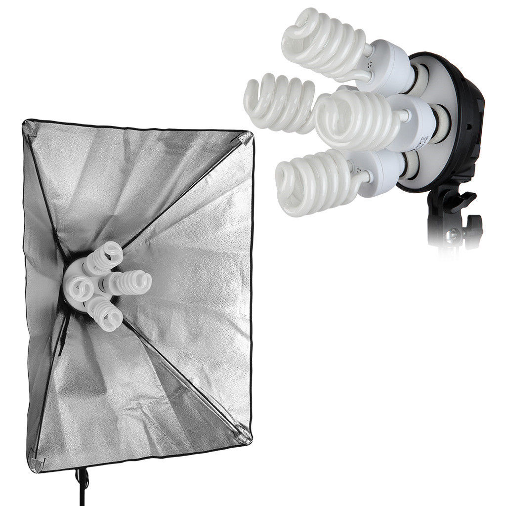 Foto lampa pro 4 úsporné žárovky se softboxem 50x65 cm