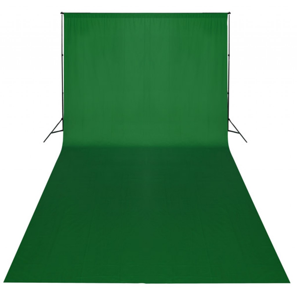 Fotografické bavlněné klíčovací pozadí, zelené, 3x9 m