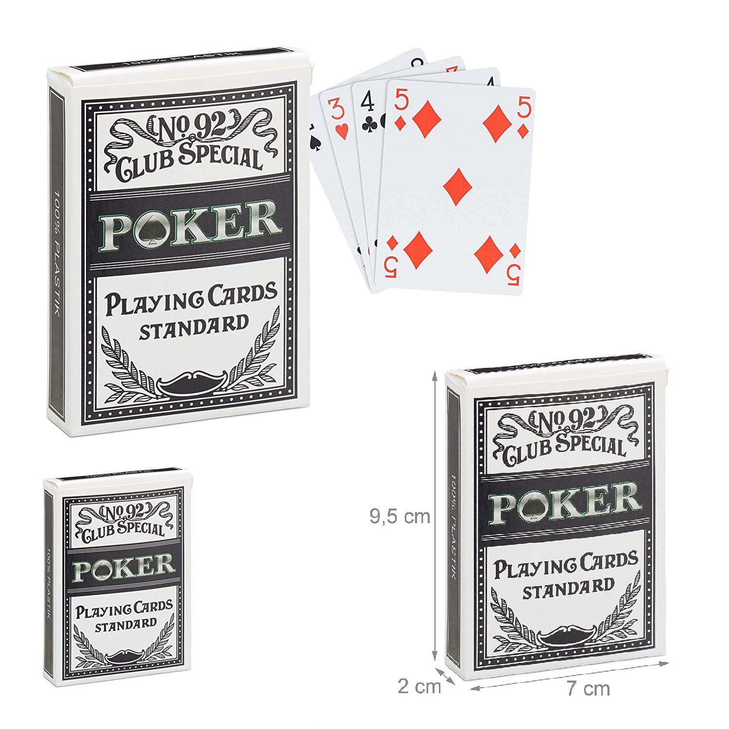 2 ks Poker karty No92 - 100% Plastová sada karet
