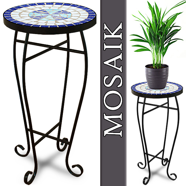 Zahradní stolek - Stolek pod kytky s luxusní mozaikou