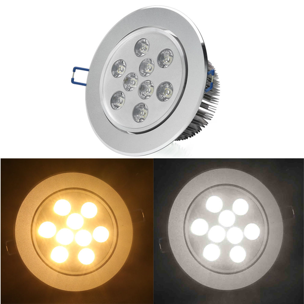 LED podhledové světlo výklopné 9×1W teplé bílé