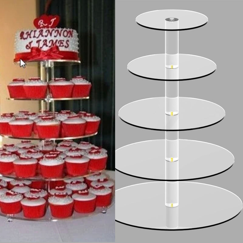 1x Kulatý stojan na dorty, zákusky a koláčky - 5 pater