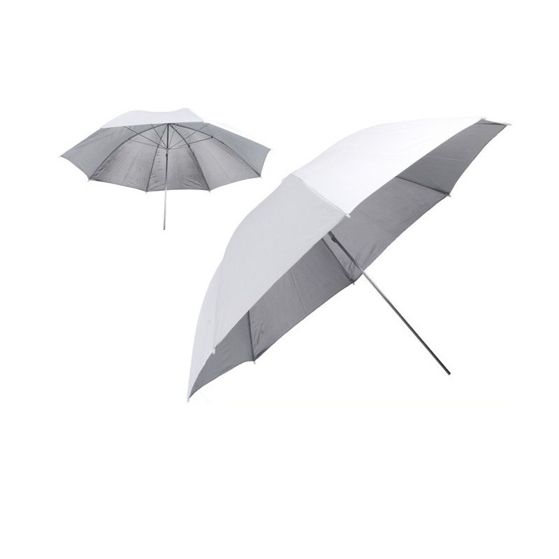 Studiový fotografický reflexní stříbrný - bílý deštník 83 cm
