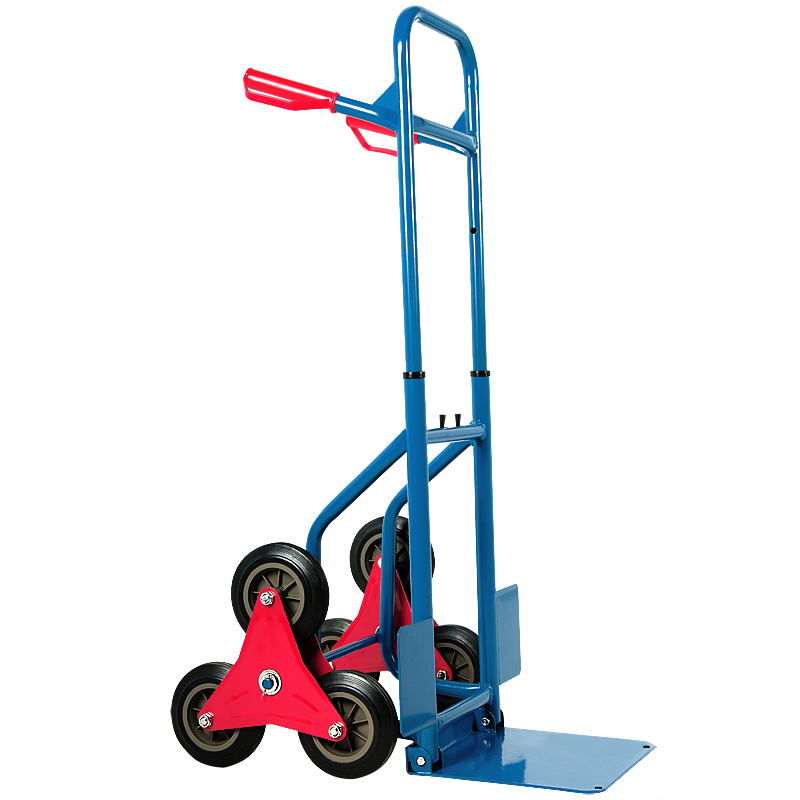Profesionální schodišťový rudl do 200 kg | ocelový, červeno-modrý 