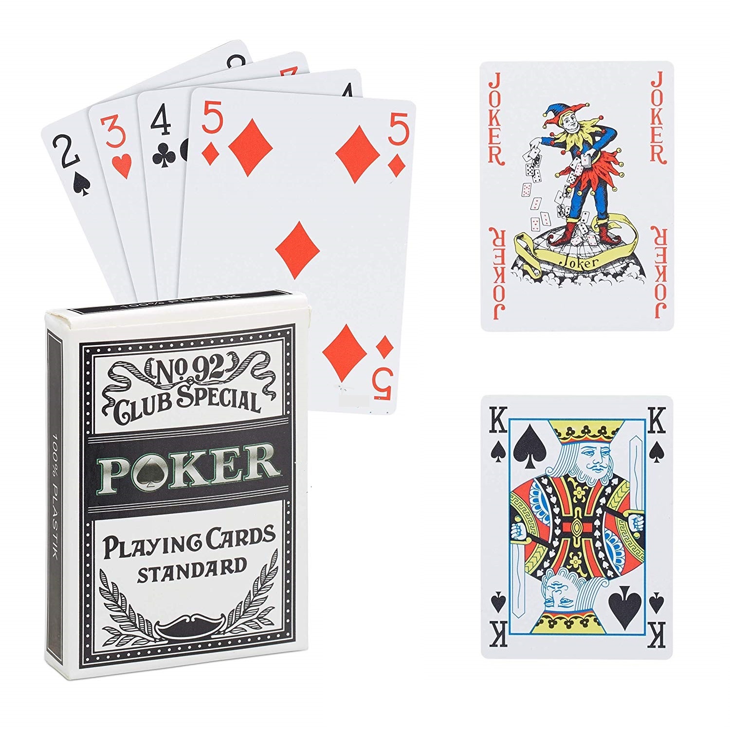 1 ks Poker karty No92 - 100% Plastové karty