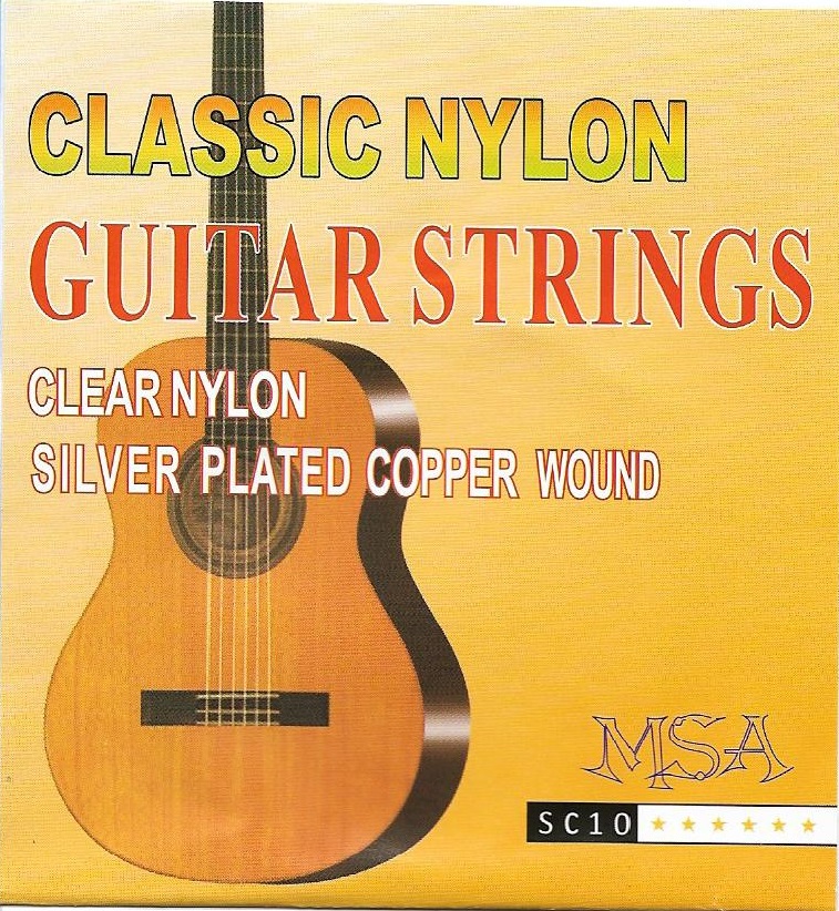 MSA - SC10 - Sada šesti nylonových strun na klasickou kytaru