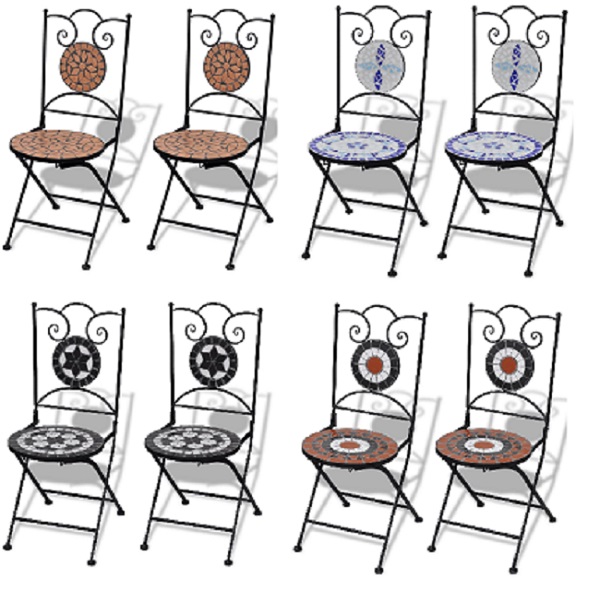  Mozaiková židle skládací – různé barvy 2 ks