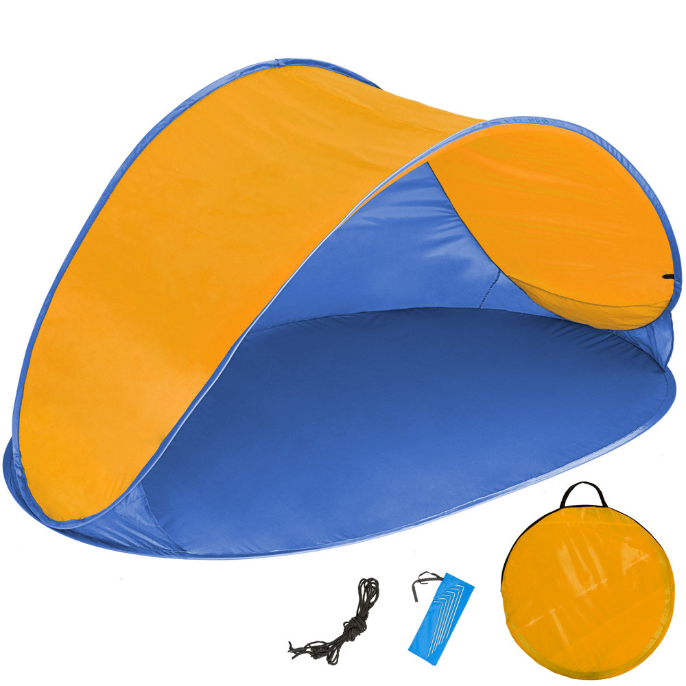 Samorozkládací plážový stan - Barva modro-oranžová