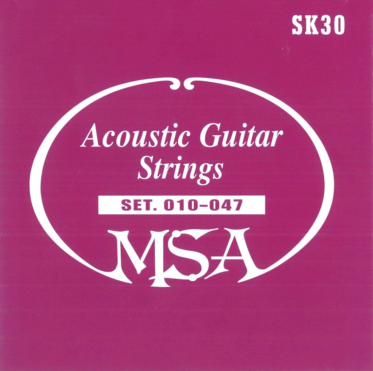 Kytarové ocelové struny - MSA SK30 - síla 010-047, 6 kusů