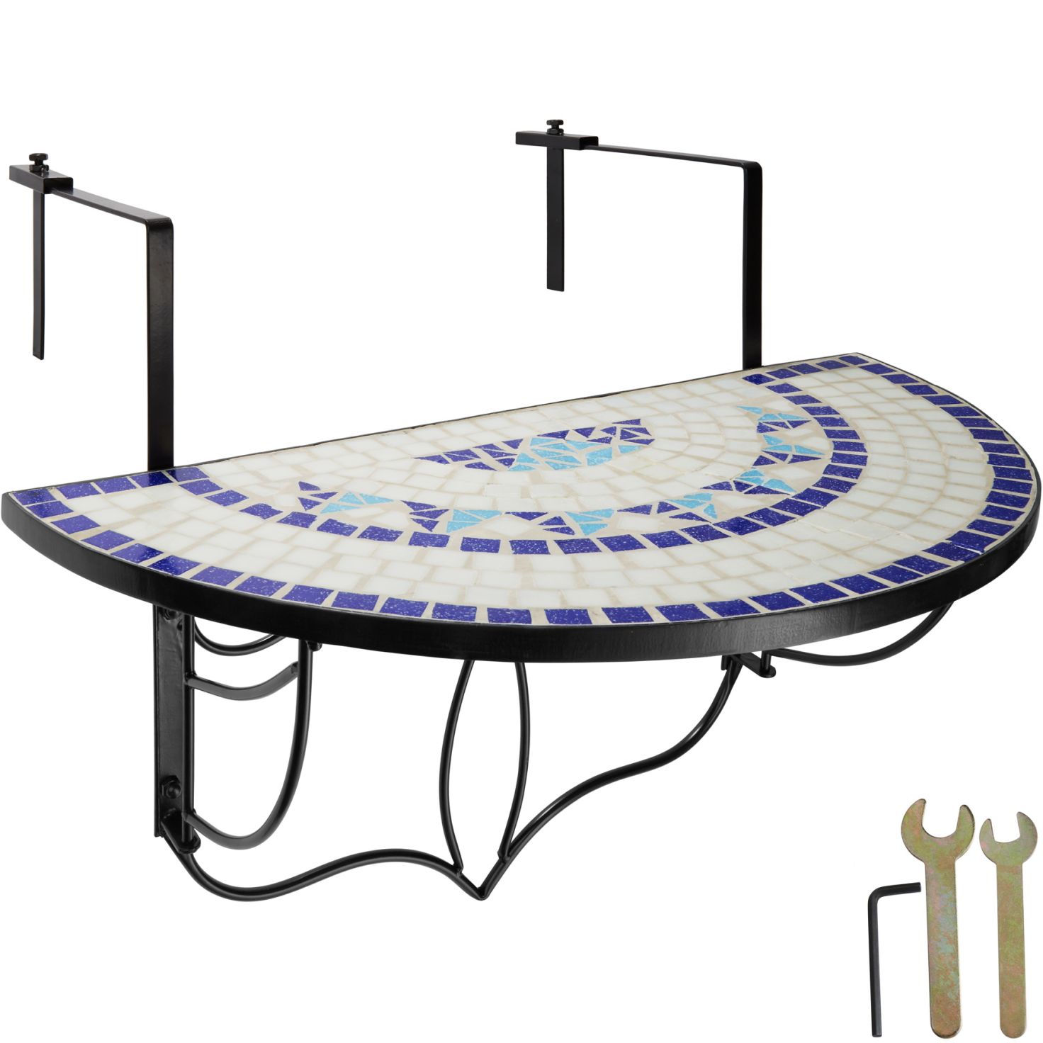 Mozaikový balkónový stolek, skládací balkonový stůl