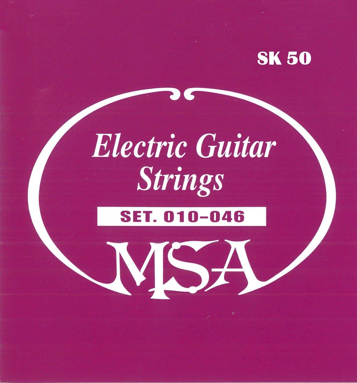 Kytarové ocelové struny - MSA SK50 - síla 010-046, 6 kusů