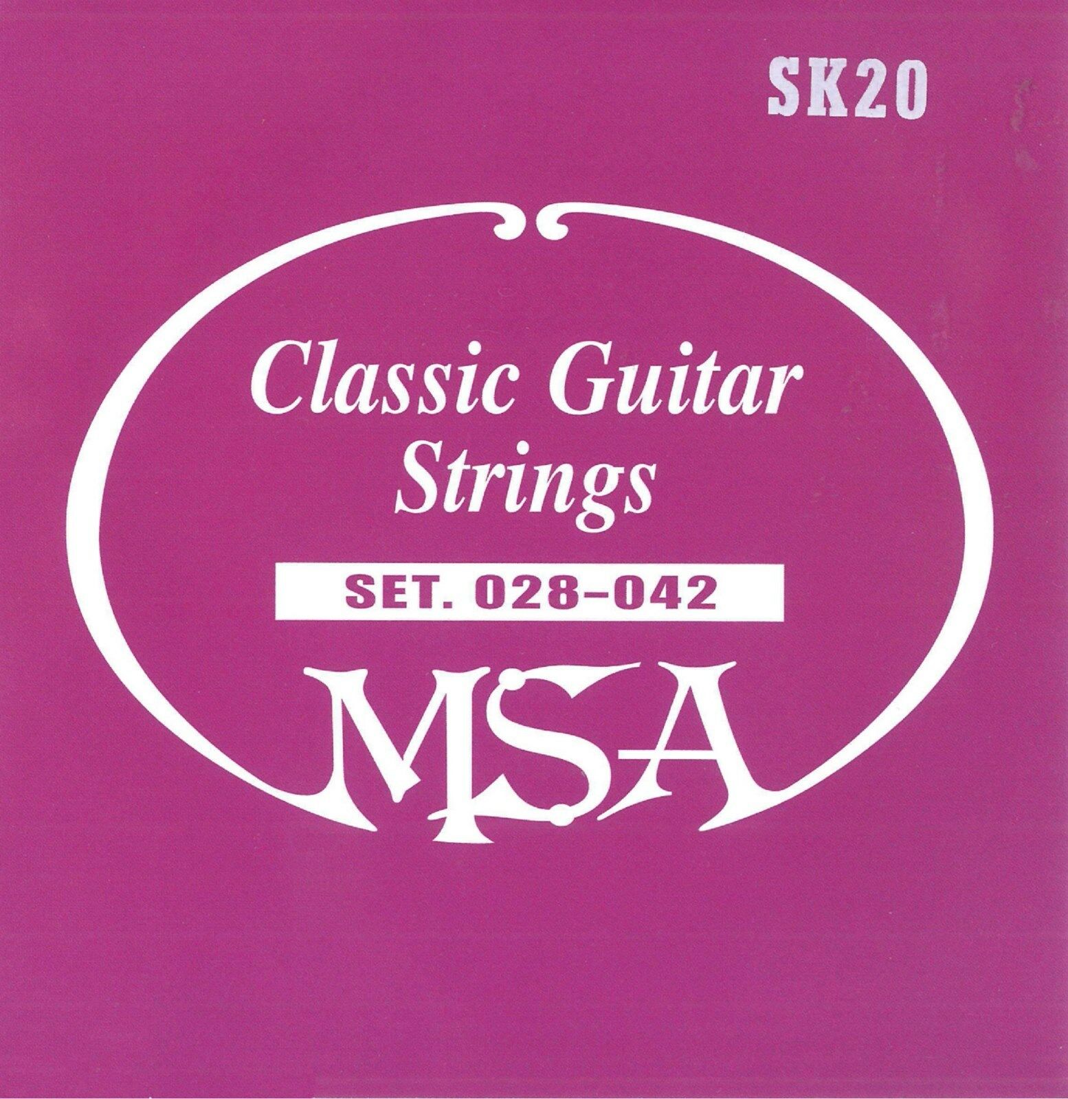Kytarové nylonové struny - MSA SK20 - síla 028-042, 6 kusů