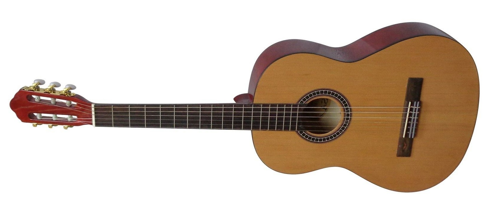 Akustická levoruká kytara pro školní výuku, přírodní