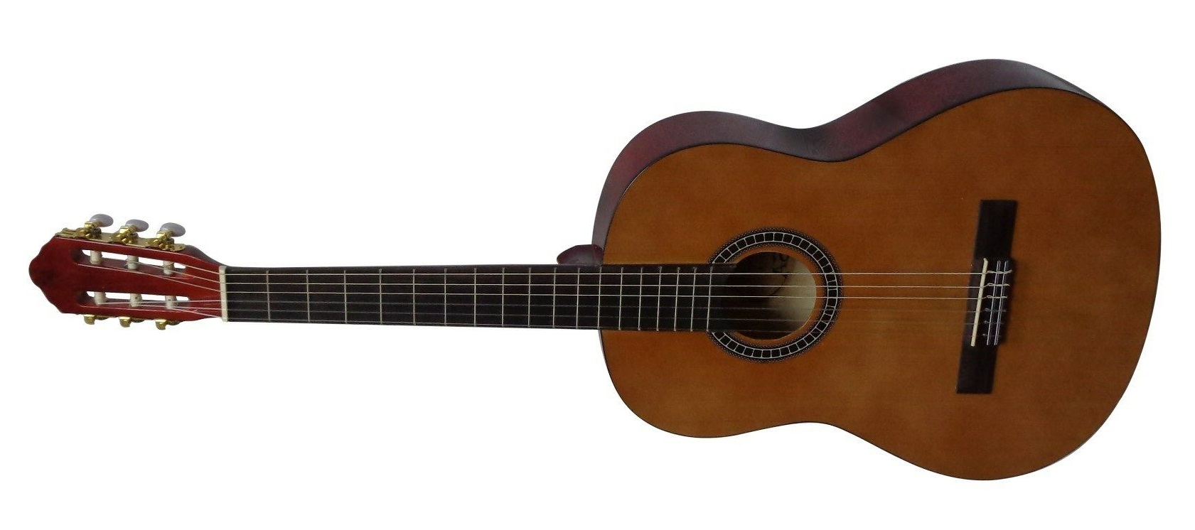Akustická levoruká kytara pro školní výuku, tónovaná přírodní