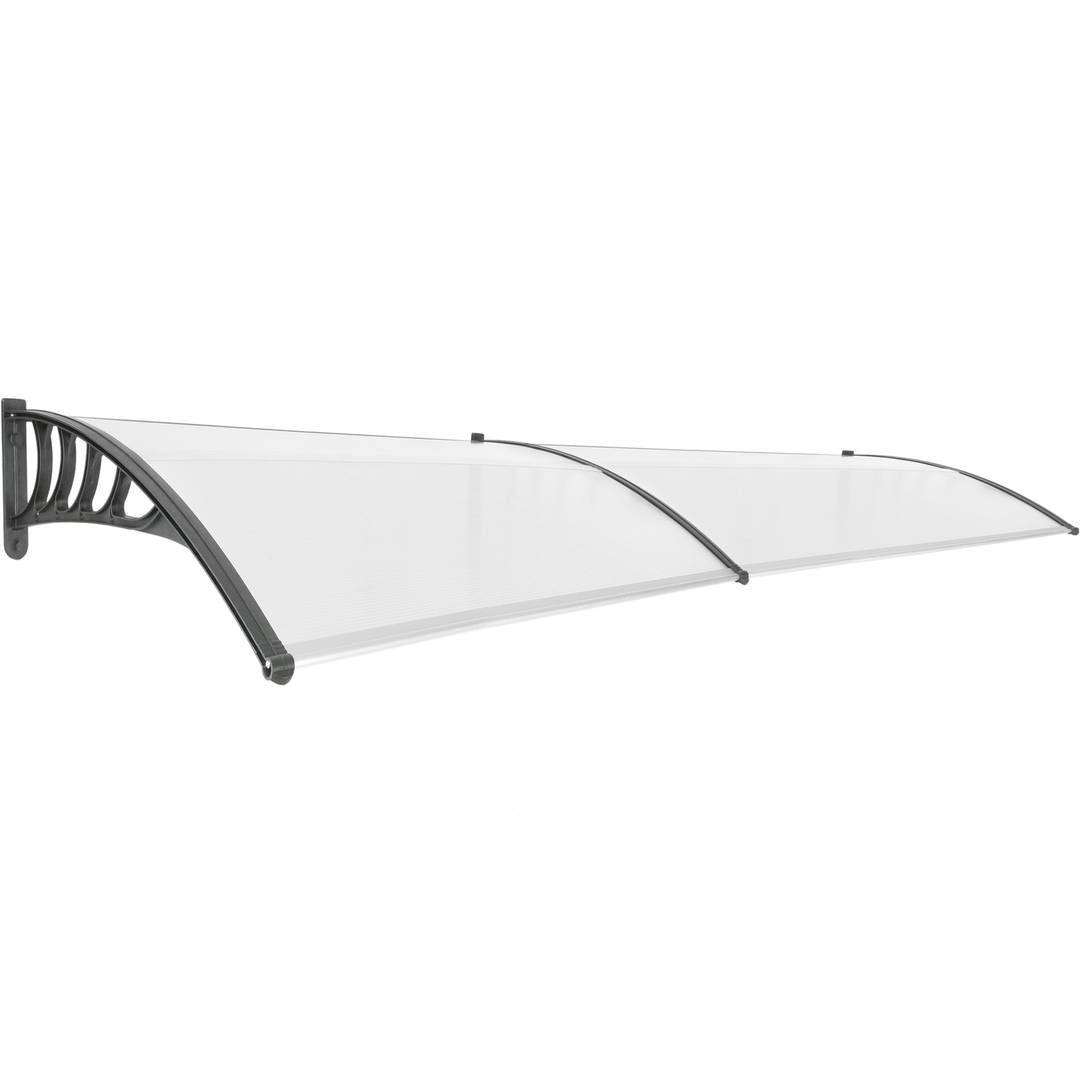 Černá vchodová stříška 300 x 90 cm, přístřešek nad vchod