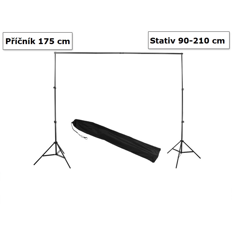 Konstrukce pro zavěšení fotografického pozadí s brašnou
