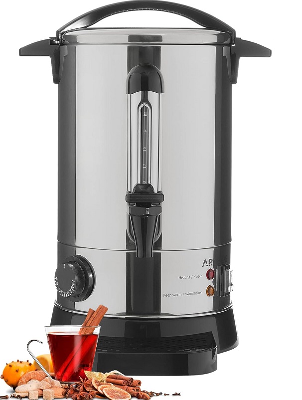 AREBOS 950W Varná konvice, nádoba, termos na svařené víno, čaj 6,8l