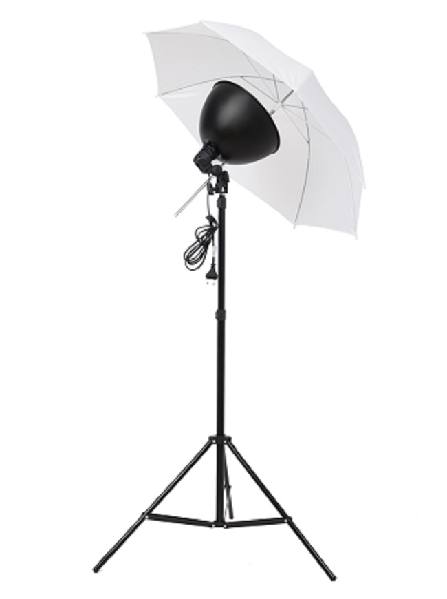 Lampa se stativem, žárovka E27/45W, deštník