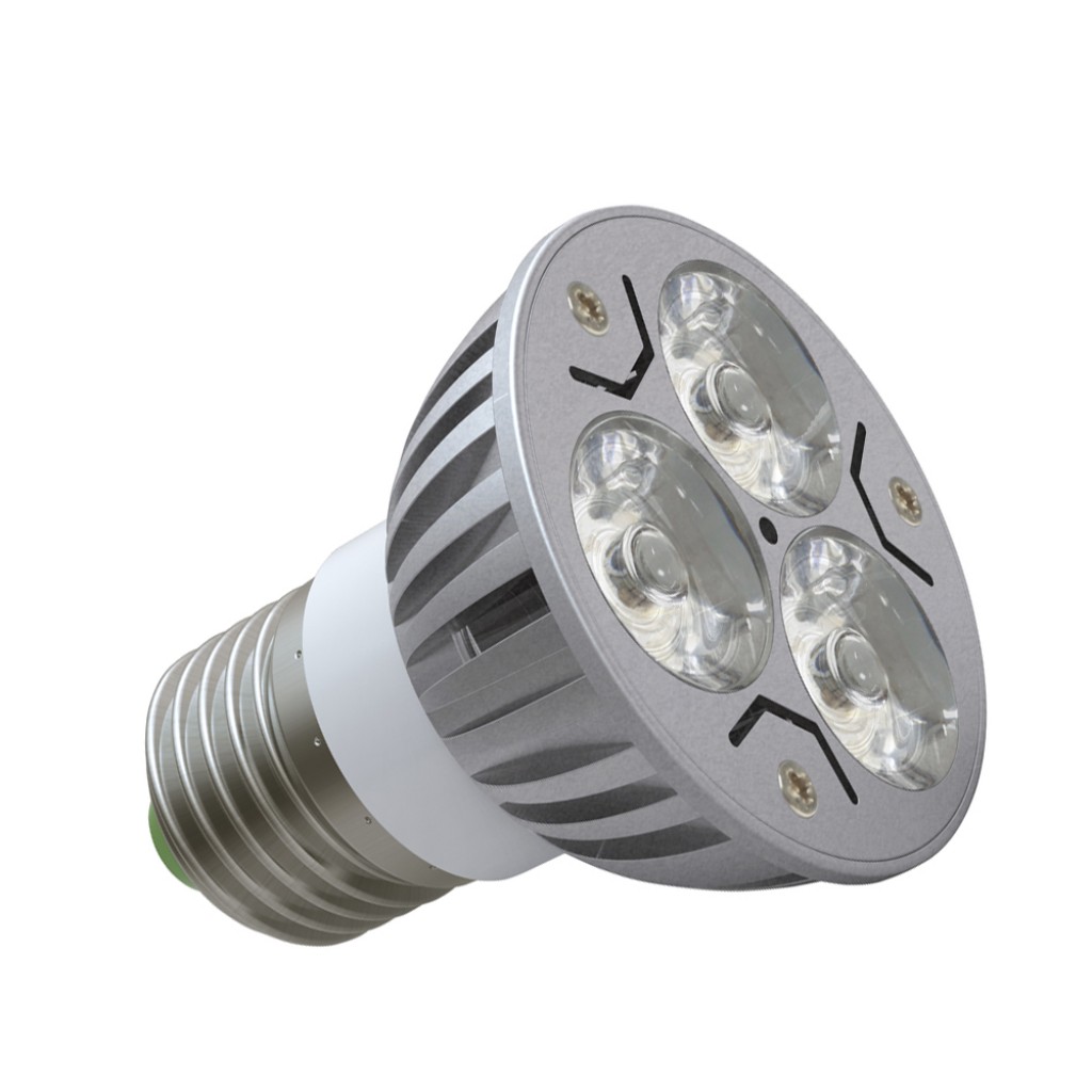 3x žárovka 3W LED Strahler, Light E27- teplá bílá
