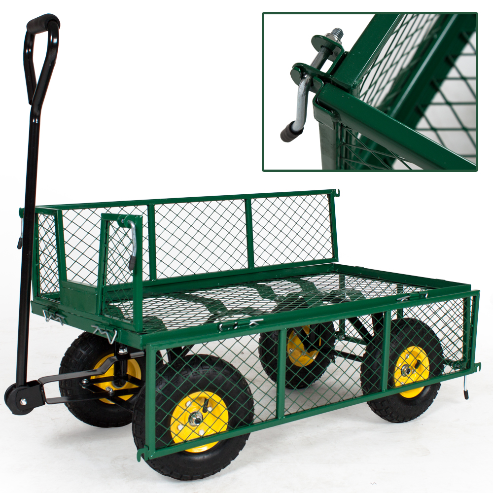 Zahradní transportní vozík – manipulační vozík + plachta 350 kg