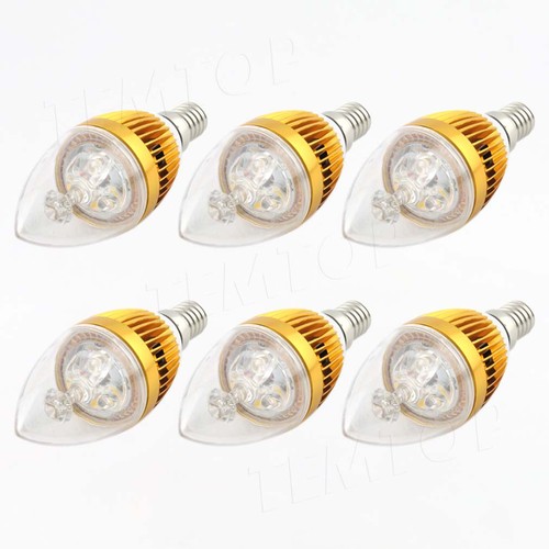 6 x 3W/230V E14 LED Svíčka, úsporná žárovka, barva bílá